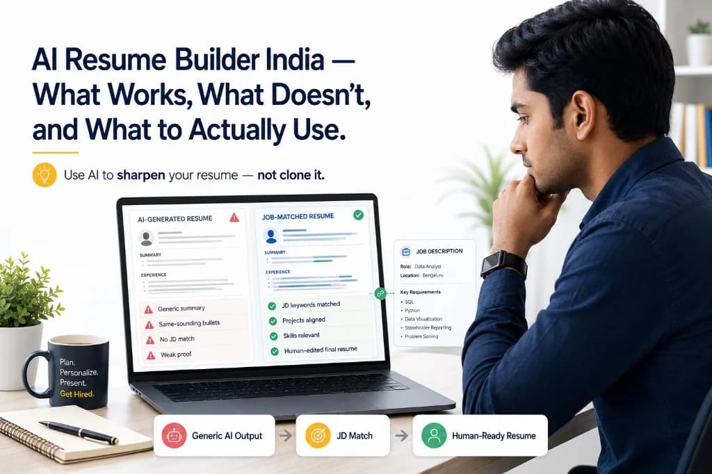 AI resume builder in India guide covering features, ATS readability, and responsible AI resume writing
