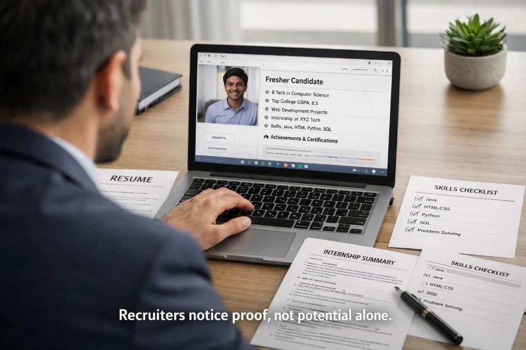 What recruiters look for in fresher profiles before shortlisting